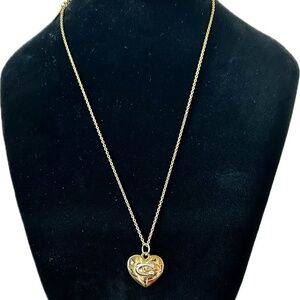 COACH INITIAL HEART PENDANT NECKLACE